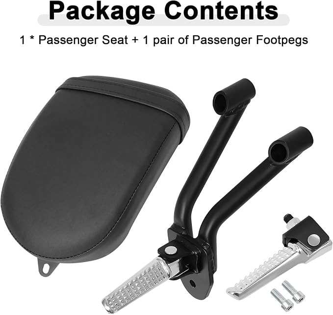Rear Passenger Seat Cushion and Foot Pegs Kit for Rebel500 CMX300 CMX500 2017-2025
