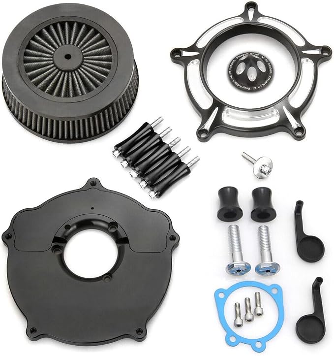 For harley air cleaner filter Sportster Softail Touring street road king glide Dyna for harley davidson air intake filters (Contrast Cut - Gray Filter, A-For Sportster XL models)