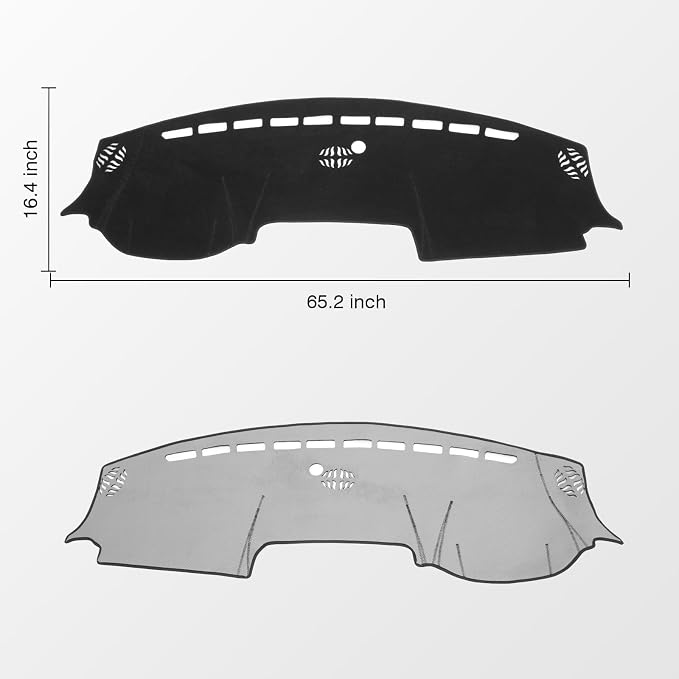 KUST Black Dash Cover for Dodge RAM 1500 2500 3500 2019-2024 2025 2026 Non-Slip Interior for Dodge RAM Accessories Dashboard Cover Custom Fit Dash Mat Sunshade Windshield Glare