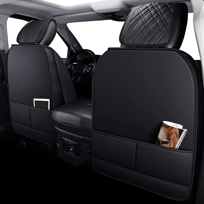YIERTAI Car Seat Covers for Dodge Ram Fit 2009-2026 1500 2010-2026 2500 3500 Classic Bighorn Longhorn Laramie Tradesman Truck Black Full Set