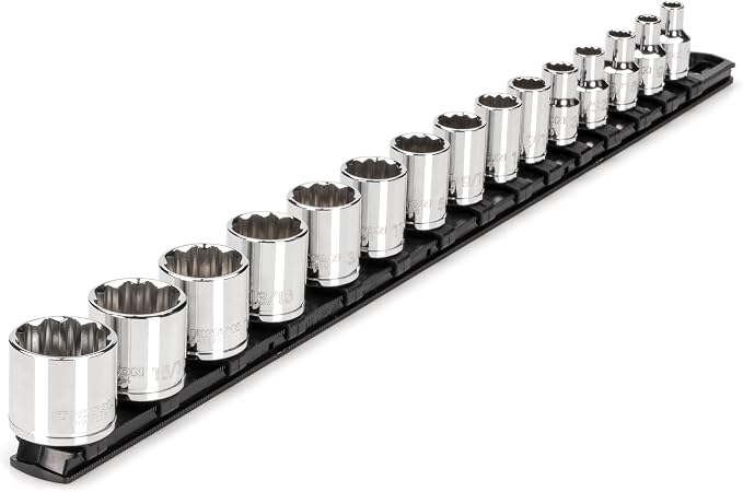 TEKTON 3/8 Inch Drive 12-Point Socket Set, 15-Piece | SHD91111