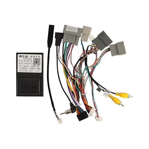 16PIN Car Radio Wire Harness with Canbus Adapter for 2015-2016 Honda CRV 2.4L, 2014-2015 Civic Support Steering Wheel Controls, Factory Backup Camera for Aftermarket Android Stereo Head Unit