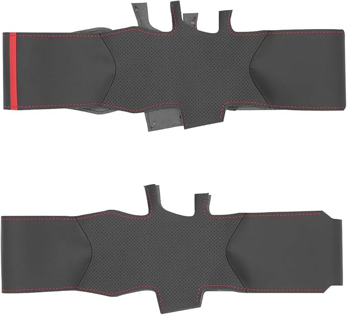 MEWANT Black Leather Steering Wheel Cover for Subaru WRX 2015-2019 / Levorg 2015-2019/ Made of Microfiber Leather/WRX (STI) Steering Wheel Cover