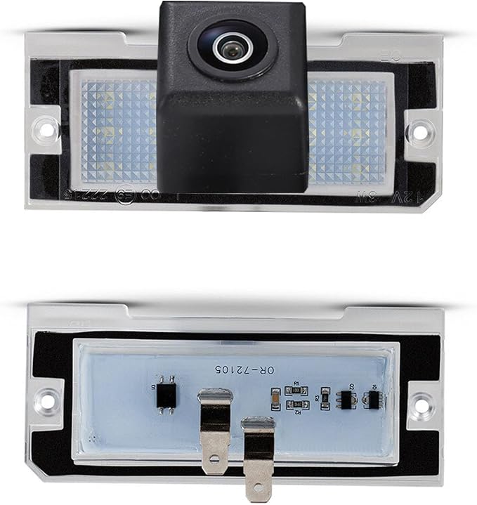 HD Waterproof Night Vision License Plate Light Parking Rear View Backup Camera, Replacement for Land Rover Freelander MK I L314 Freelander Soft Top 1998/04-2006/10 (OEM: XFC100540)