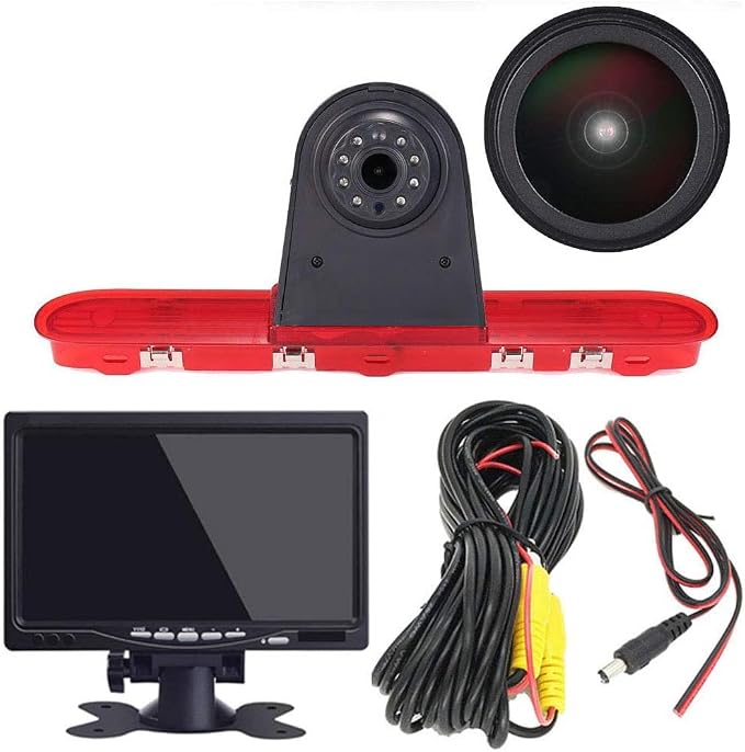 1280 * 720 Pixel Third Roof Brake Lamp Car Backup Camera Replacement for Toyota Proace Citroen Jumpy Kasten Spacetourer Peugeot Expert Kasten Traveller Bus Waterproof Night Vision Reverse +7" Monitor