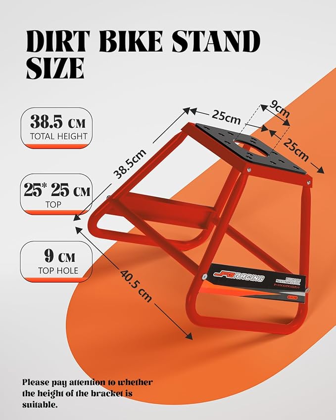 JFG RACING Dirt Bike Stand,Detachable Anti Slip Off Road Steel MX Heavy Duty Dirtbike Maintenance Motorcycle Stand-Red