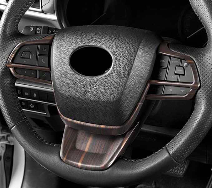 ERIDANUS Auto Accessories Fit for Toyota Sienna 2025 2024 2023 2022 2021 Button Switch Cover Trim (Peach Wood Style) ABS 3 PCS