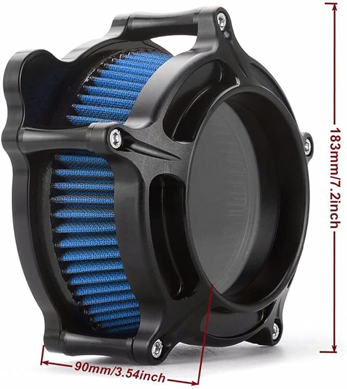For harley davidson air cleaner filter sportster Touring street glide road king electra Dyna Softail motorcycle air intake (Black-Blue filter-01, B-For Softail/Dyna 1993-2015)