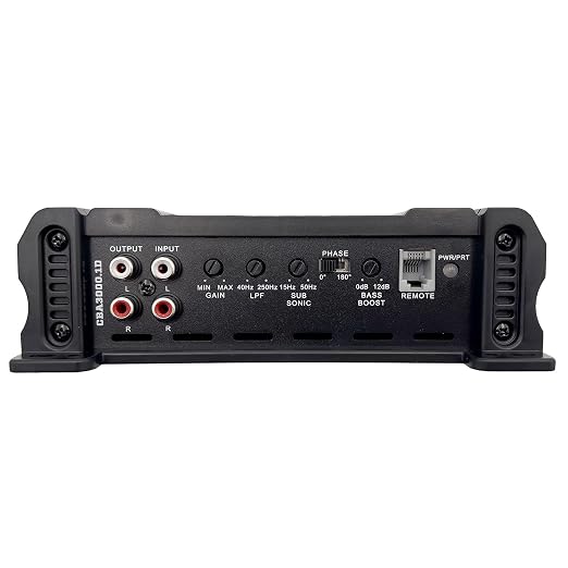 Orion Cobalt CBA3000.1D Monoblock 1-Channel Class D Amplifier for Car Subwoofer, 3000W Max, 800W RMS, 1/2/4 Ohm Stable, Adjustable Low Pass with Bass Boost, MOSFET Power Supply, Bass Knob Included