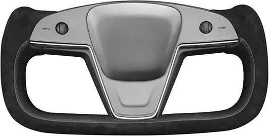 MEWANT Hand Stitched Tesla Model S Yoke Steering Wheel Cover Wrap for Tesla Model S 2021-2023 / Model X 2021-2023 Tesla Yoke Steering Wheel Accessories(3D Style)