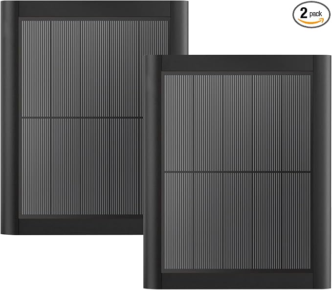 Ring Solar Panel(2nd Generation), 5W Ring Solar Panel Charger with Mount for Stick Up Camera & Pro, Spotlight Plus & Pro, Stick Up Cam Battery, Spotlight Cam Battery (2 Pack Black)