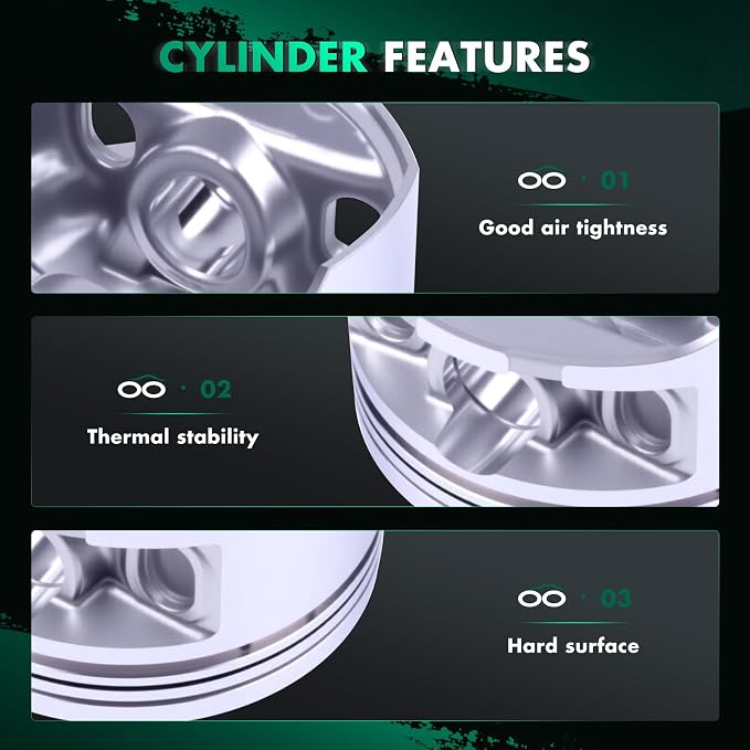 SCITOO Cylinder Piston Ring Set Replacement for Honda Rancher 350 TRX350 2000-2006 Engine Piston Gasket Kit