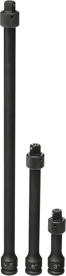 Grey Pneumatic (1103QL) 3/8" Drive 3-Piece Impact Locking Extension Socket Set