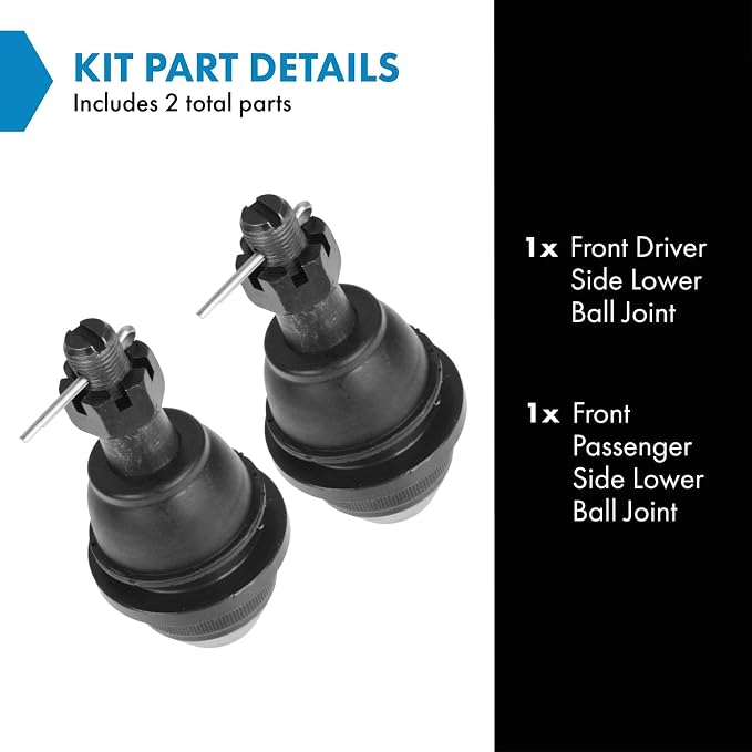 TRQ Front Lower Ball Joint Set Compatible with 1996-1999 Chevrolet K1500 K1500 Suburban 1996-2000 K2500 K2500 Suburban K3500 Tahoe GMC Yukon