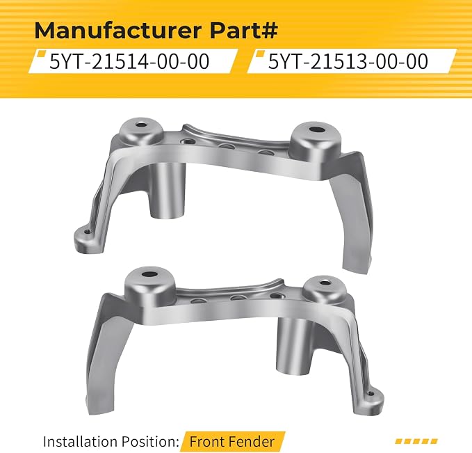 M MATI Front Left & Right Fender Brackets for Yamaha Raptor 350 YFM350 2004-2013 5YT-21514-00-00 5YT-21513-00-00