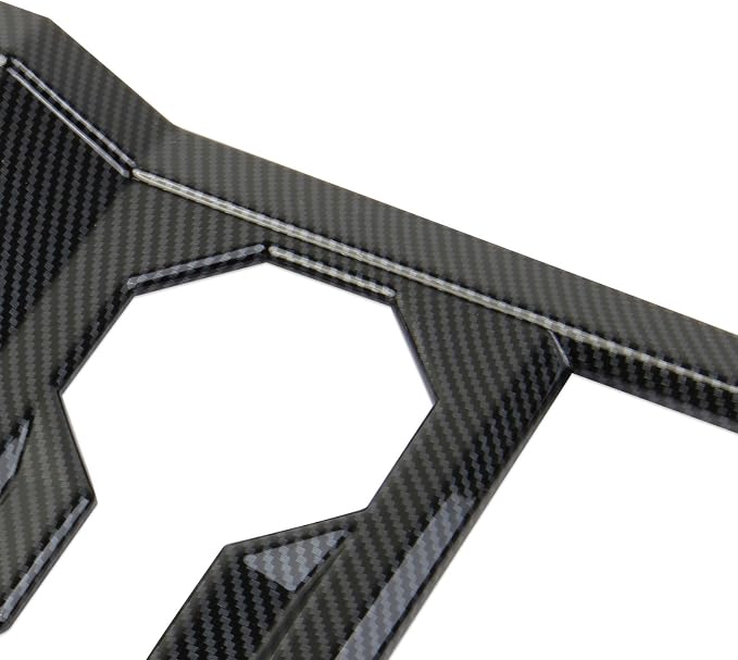 Carbon Fiber Style Central Control Cup Holder Wireless Charging Slot Frame Trim Accessories for Tesla Cybertruck (Bright Surface)