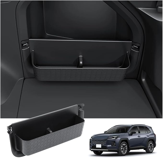 BIXUAN 2026 RAV 4 Trunk Side Storage Box for 2026 Toyota RAV 4 (6th Gen), TPE Rear Cargo Side Organizer Tray, Waterproof & Anti-Rattle Trunk Nook Bin, 2026 RAV 4 Interior Accessories