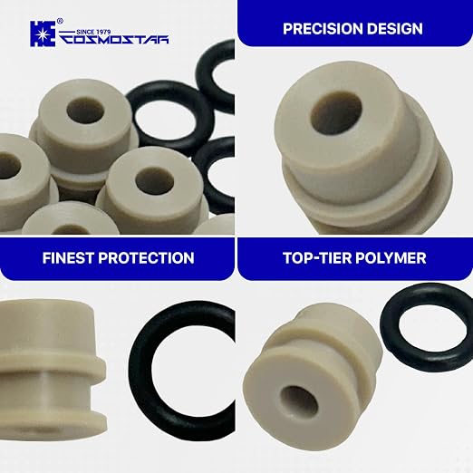 Cosmostar High-Performance Polymer Durable Side Seals with O-Ring for Fusion Air Purge Gun (277298, 246348, 248128) (10 Sets)