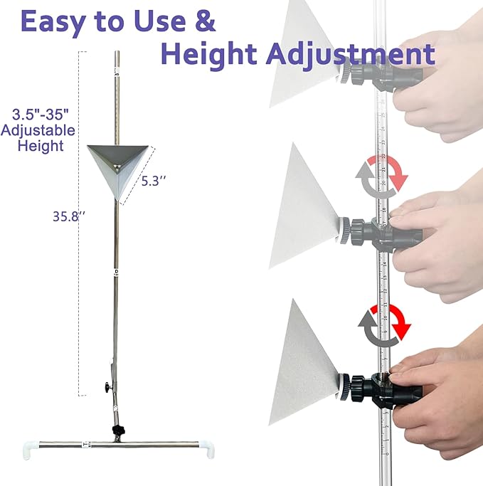 ADAS Calibration Professional Tool Kit with Radar Aiming Corner Reflector Target Include Stand Marked with 0-30cm Scale- Compatible with Honda, Toyota, Mazda, Kia, Ford, GM and Hyundai