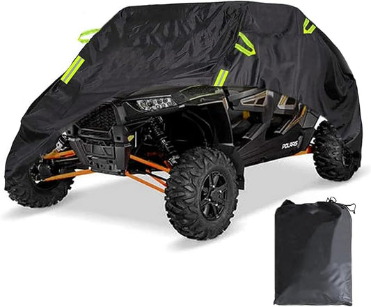2-3 Seaters UTV Covers Waterproof Outdoor,Heavy Duty Fadeless Oxford Cloth,Windproof All Weather Side by Side Covers Accessories for Polaris RZR Cover 2 Seater Can-Am Yamaha Honda,126Lx59Wx67H Inches
