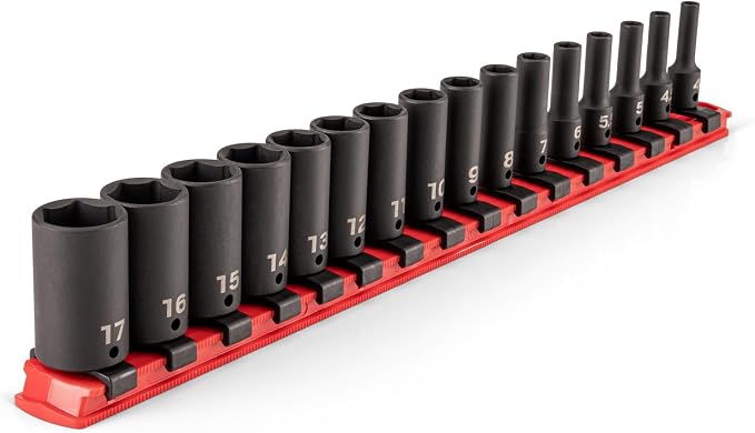 TEKTON 1/4 Inch Drive Impact Socket Set, 16-Piece | SID90108
