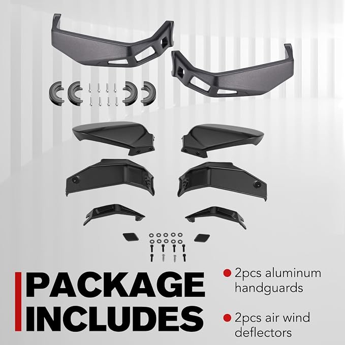 A & UTV PRO Aluminum Handguards & Wind Deflectors Kit for Can-Am Ryker 600 900 Sport Rally Edition All Models, Hand Guard Handlebar Air Deflector Accessories, Replace #219400998, 219400894, 4PCS