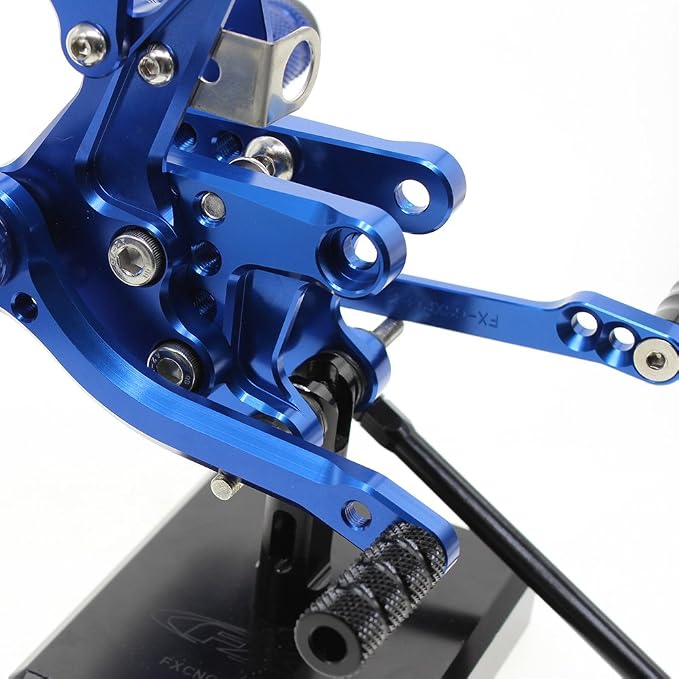 Krace Aluminum Rear Motorcycle Footpegs for Suzuki GSXR750 (1996-2005), GSXR600 (2000-2005), SV650/SV650S/SV1000/S (1998-2014), GSXR1000 (2000-2004) - Blue
