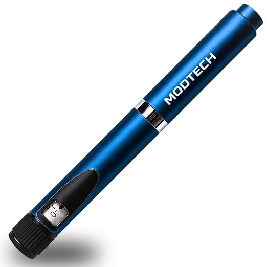 V2 Premium Metal Research Pen with Precision Dial Up to 60 Units - Professional Laboratory Instrument with Aluminum Body & Adjustable Mechanism (Blue) - MODTECH