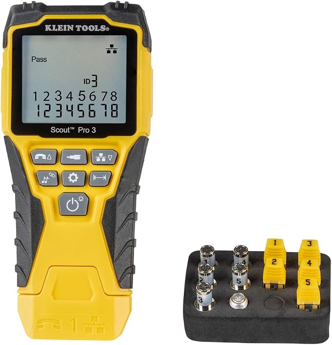 Klein Tools VDV501-851 Cable Tester Kit & VDV500-123 Cable Tracer Probe-Pro Tracing Probe with Replaceable Non-Metallic, Conductive Tip and a Light for Use in Dark Spaces