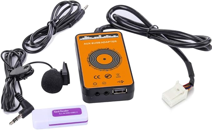 Car Stereo Transmitter Build-in Bluetooth 5.0 with USB & AUX Input Hands-Free Calling Adapter for Toyota Corolla 2005-2011, RAV4 2003-2011, Avensis 2003-2011, Tacoma 2004-2008