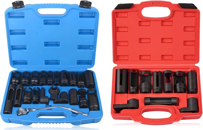 DAYUAN 21pcs Oxygen Sensor Socket Set Bundle with 10Pcs Oxygen Sensor Socket Set Sensor Oil Pressure Sending Unit Removal Kit