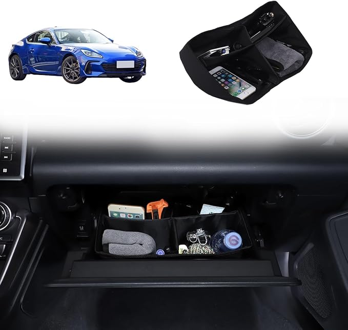 Car Glove Box Organizers bag Compatible with Subaru BRZ 2022-2025 Center Console Organizer Internal Storage Bag,Oxford cloth Interior Organizer Automotive Bag