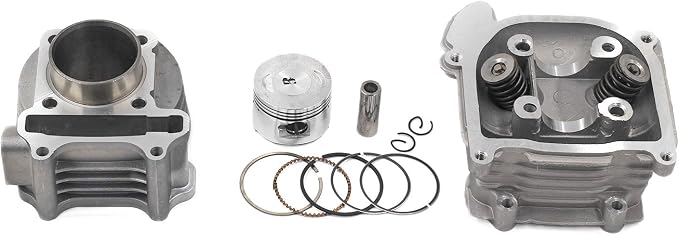 GY6 Cylinder Rebuild Kits Trkimal 47mm 80cc Big Bore Upgrade Kits for 49cc 50cc 139QMB Engines 69mm Valve scooter moped parts, GY6 Engine parts(69mm Valve Length)