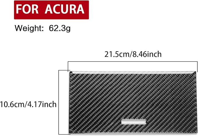 Black Soft Carbon Fiber car Interior Water Cup Panel 1/Piece Decorative Sticker Suitable for Acura TSX 09-14 Carbon Fiber car Interior