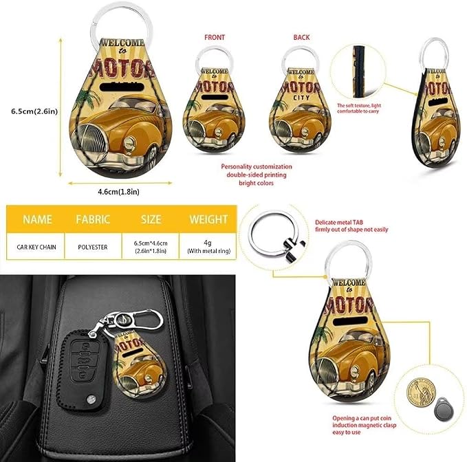 Skull Rose USA Flag Car Seat Covers Full Set with Steering Wheel Cover Seat Belt and Car Coasters Keychains- Universal Fit for Cars Trucks and SUVs, Halloween Decor, 11 Pieces