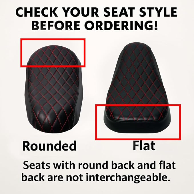 JMCHstore Red Diamond Stitch Retro Mini bike Seat for Coleman B200R B200C B200V RB200 Realtree RT200 MEGA moto B212 MAX Cushion Replacement parts