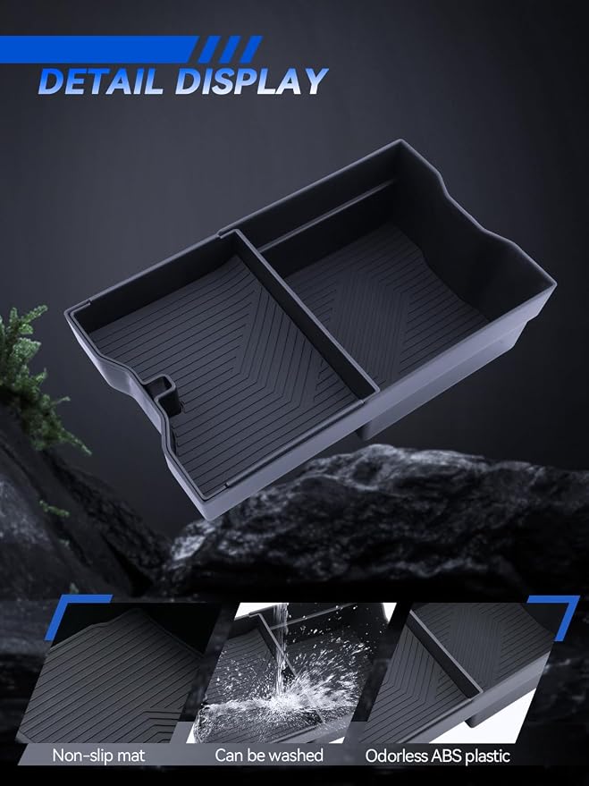 for RAV4 Center Console Organizer 2026 Toyota RAV4 (6th Gen) Hybrid/PHEV Accessories Armrest Tray Middle Storage Box Insert Container Durable ABS Plastic