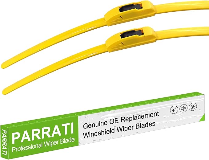 OEM QUALITY 26" + 18" PARRATI Premium All-Season Yellow Windshield Wiper Blades (Set of 2)