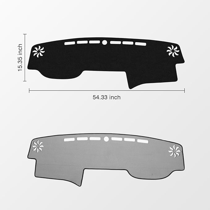 KUST Black Dash Cover for Toyota 4Runner 2010-2024 Non-Slip Dashboard Cover Accessories for Toyota 4Runner Custom Fit Dash Mat Sunshade Windshield No Glare