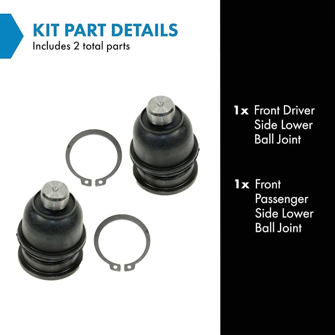TRQ Front Lower Ball Joint Set Compatible with 2001-2012 Hyundai Santa Fe 2011-2013 Kia Sorento