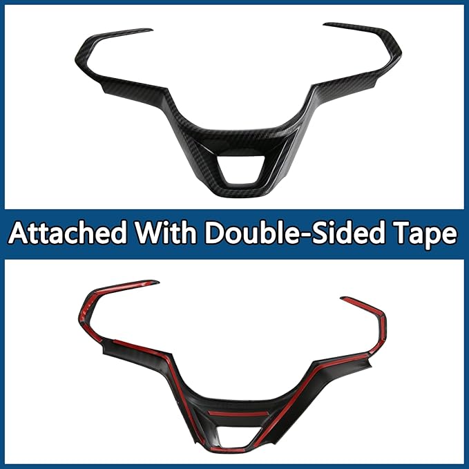 1 Pcs Center Steering Wheel Protection Cover FrameTrim for Chevrolet Trailblazer 2024-2026 Interior Accessory (ABS Imitation Carbon Fiber Pattern)