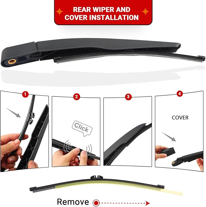 Windshield Wiper Blades Replacement for 2018-2023 BMW X3 X4 Original Factory Quality Front Rear Wipers Blade Set for My Car - 26" 20" 12" (Pack of 3)