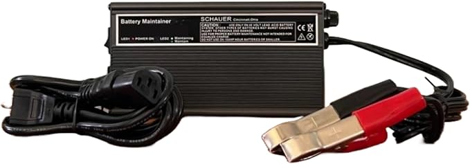 Schauer SBC0336MTR 36V 3A Smart Battery Maintainer with Automatic Float Mode – Lead Acid, AGM & Gel Compatible – Industrial-Grade, LED Indicator
