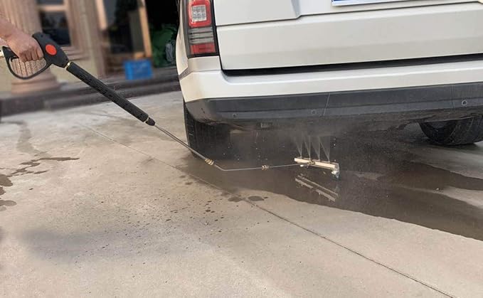 M MINGLE Pressure Washer Undercarriage Cleaner, Under Car Wash, with 45 Degree Angled Wand