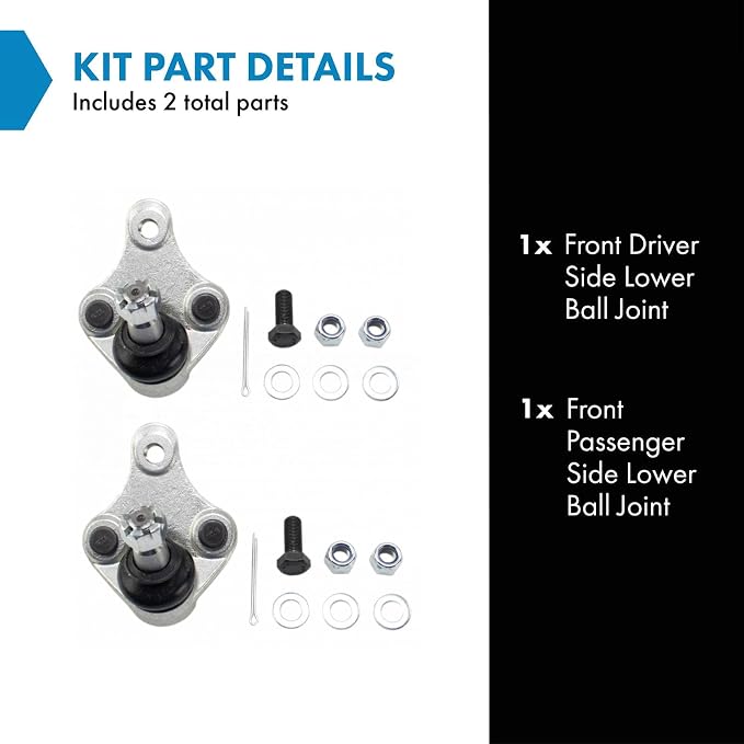 TRQ Front Lower Ball Joint Set Compatible with 1996-2000 Toyota RAV4
