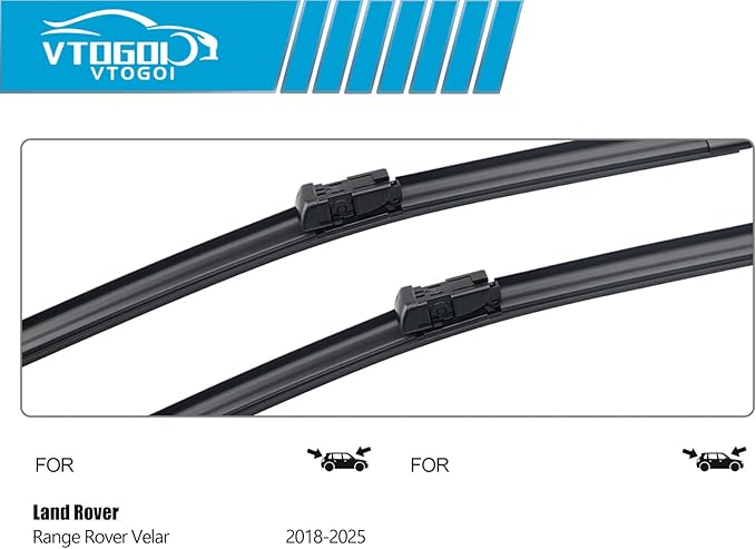 OEM Windshield Wiper Blades Replacement for Land Rover Range Rover Velar 2018 2019 2020 2021 2022 2023 2024 2025, All Weather Original Factory Quality Front & Rear Wipers Set 26"+19"+13" (Pack of 3)