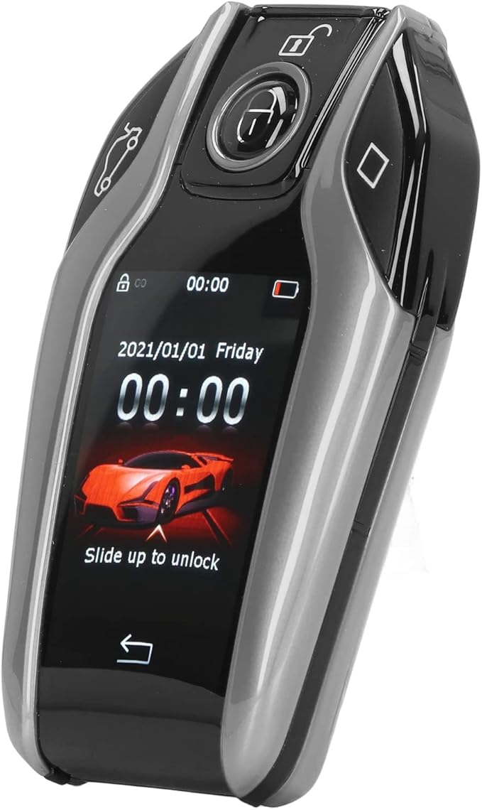 Greensen Tk800+ LCD Smart Key, Auto-Smart-Key, Uniersal Tk800 Alloy Frame, Keyless Entry, Auto-Smart-Key, Uniersal Tk800 with 15 Days Standby for Start Stop Engine Vehicles (Silver)
