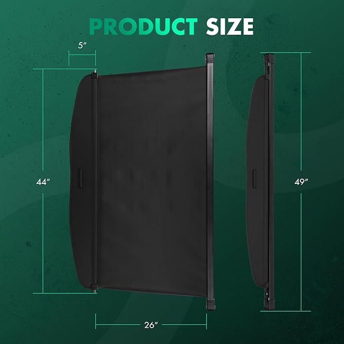 SCITOO Cargo Cover 2013-2014 Fit for Subaru Impreza 2.0L Upgraded Retractable Rear Trunk Cover with Aluminum PVC&Plastic