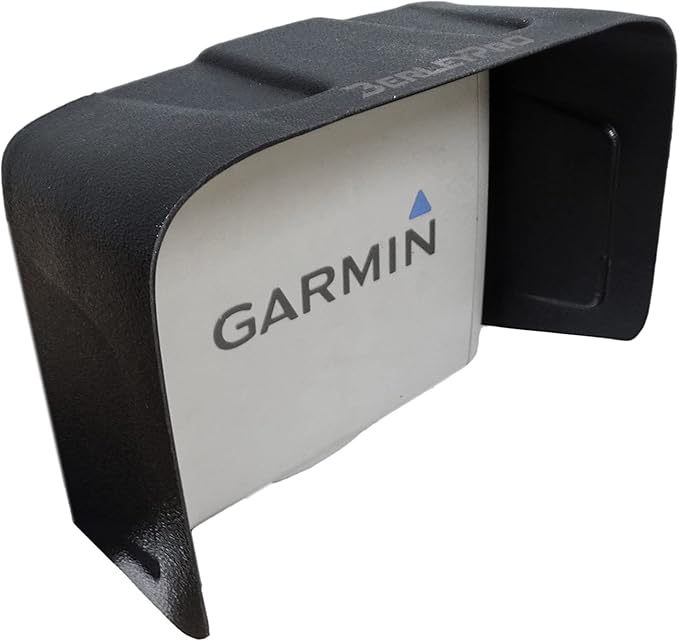 BerleyPro Garmin Fish Finder Visor — Sun Cover & Glare Reduction — Fits Echomap UHD/UHD2/Ultra, GPSMAP, Striker, Echomap Chirp & More — CNC Machined ASA Plastic