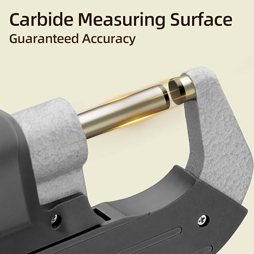 GRENPRO Digital Micrometer Measuring Tool, Professional Inch/Metric Precision Thickness Gauge, DIY and Household Use 0.00005"/0.001 mm Accuracy Micrometers ，Protective Case with Extra Battery